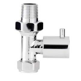 HT327 Ultra Chrome Minimalist Radiator Valves Straight