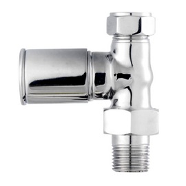 HT318 Ultra Round Modern Chrome Radiator Valves Straight