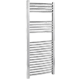 MTY067 Premier 500x1100mm Curved Chrome Ladder Heated Towel Rail