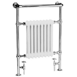 MTY022 Premier 640x945mm Harrow Chrome & White Heated Towel Rail