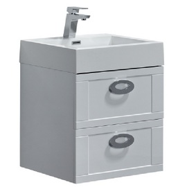 FUR015 Callington 600 Wall Hung Double Soft Close Drawer Vanity Unit With Basin