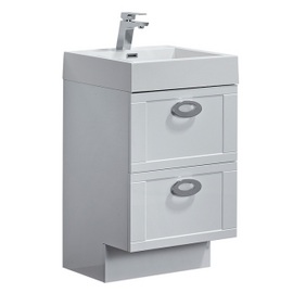 FUR023 Hadrian 500mm Semi Wall Hung Vanity Unit With Basin