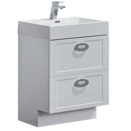 FUR024 Hadrian 600mm Semi Wall Hung Vanity Unit With Basin