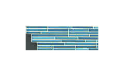 TIL079 Draw Blue Ceramic Wall Tile 200x592mm