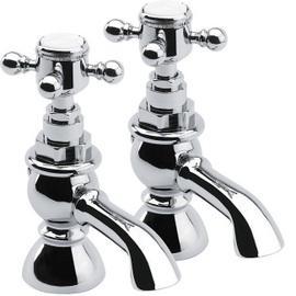 TBT014 Balmoral Bath Pillar Taps (Pair) Chrome
