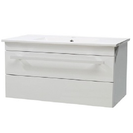 FURN030 Ultra 800mm White Gloss Vanity Unit Wall Mounted