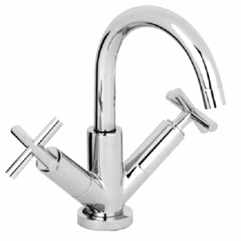 HEX305 Ultra Helix Crosshead Mono Basin Mixer (Small Spout)