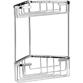 LL308 Ultra Chrome Large 2 Tier Corner Basket