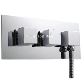 A3067 Hudson Reed Kubix Twin Shower Valve With Built In Outlet Diverter