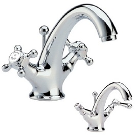 BD305 Hudson Reed Jade Crosshead & Lever Handles Basin Mixer