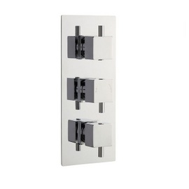 JTY311 Premier Minimalist Square Triple Concealed Shower Valve With Diverter