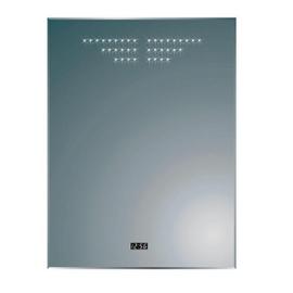 MIR001 Lanos 600x800mm Mirror With Clock & Built In Demister Pad