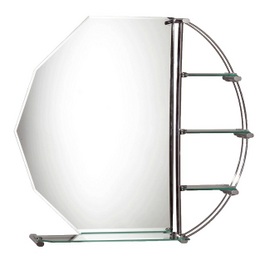 MIR038 Lara 800 x 800 Mirror With 4 Glass Shelves