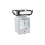 LDL022 Wesco Retro Scales With Clock White