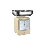 LDL025 Wesco Retro Scales With Clock Almond