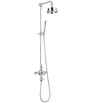 TCS071 Trend Dual Control Exposed Valve & Rigid Riser With Slider Kit Pack With 5" Fixed Head