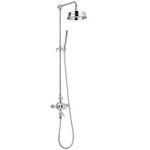 TCS072 Trend Dual Control Exposed Valve & Rigid Riser With Slider Kit Pack With 8" Fixed Head