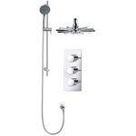 TCS080 Trend Triple Concealed Valve With Handwheels, Slide Rail Kit & Star Head