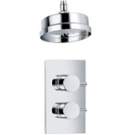 TCS099 Trend Dual Control Concealed Valve With Round Handwheels & 5" Fixed Head