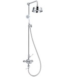 TCS116 Kensington Dual Exposed Shower With Rigid Riser, Slider Kit & 5" Rose Head