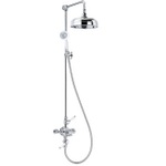 TCS117 Kensington Dual Exposed Shower With Rigid Riser, Slider Kit & 8" Rose Head