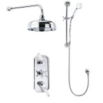 TCS124 Kensington Triple Concealed Valve With Slide Rail Kit & 8" Head