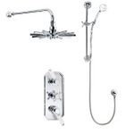 TCS125 Kensington Triple Concealed Valve With Slide Rail Kit & Star Head