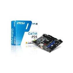 MSI G41M-P25 Motherboard LGA775 Intel G41+ Intel ICH7 mATX Gigabit LAN