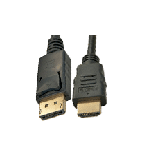 Plsucom - 1.8 Meter Gold plated DisplayPort DP Male to HDMI Male Cable