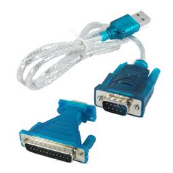 1.8M USB TO 9 Pin DB9 RS232 Cable + DB9/DB25 Parallel Adapter