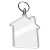 Blank House Shaped Acrylic Insert Keyring