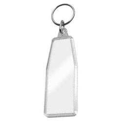 Blank Bottle Shaped Acrylic Insert Keyring