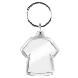 Blank Mini T-Shirt Shaped Acrylic Insert Keyring