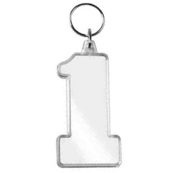 Blank One Shaped Acrylic Insert Keyring