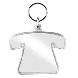 Blank Telephone Shaped Acrylic Insert Keyring