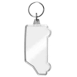 Blank Van Shaped Acrylic Insert Keyring