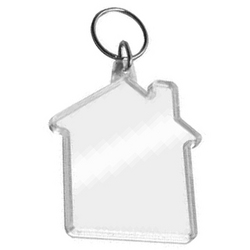 Blank House Shaped Acrylic Insert Keyring