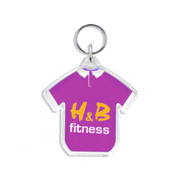 Mini T-Shirt Shaped Acrylic Printed Promotional Keyrings