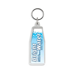 Bottle Shaped Acrylic Printed Promotional Keyrings