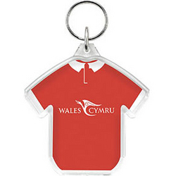 T-Shirt Shaped Acrylic Printed Promotional Keyrings