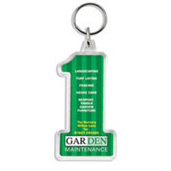 One Shaped Acrylic Printed Promotional Keyrings