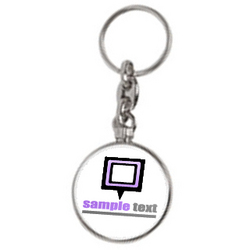 MO-33D Metal Coin Insert Printed Keyrings
