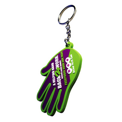2D Soft PVC Custom Keyrings - PVC fill on 1 side