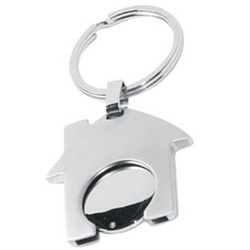The Trolley Coin House Keyring