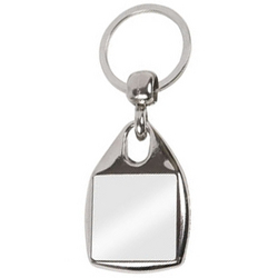 MF-25D Blank Metal Square Insert Keyrings