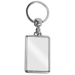 ML-40D Blank Metal Rectangular Frame Keyrings