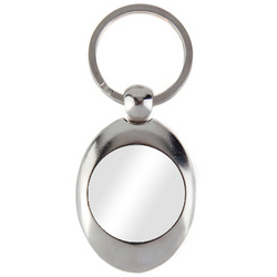 MZ-25D Blank Metal Oval Insert Keyrings