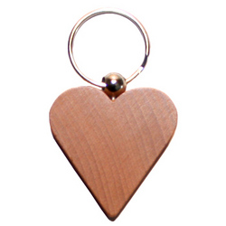 The Heart Wooden Keyring