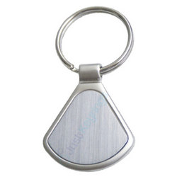 The Rome Rounded Triangle Metal Keyring