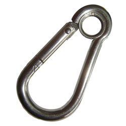 11x120mm A4-AISI 316 Stainless Carbine Hook With Eye & Screwgate BL 1600KGS
